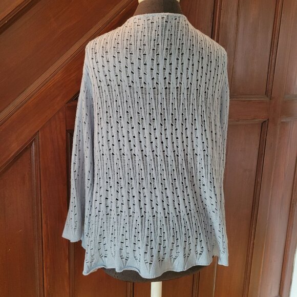 Lane Bryant Womens Open Front Knit Cardigan 18/20 Light Blue Acrylic - Picture 2 of 4